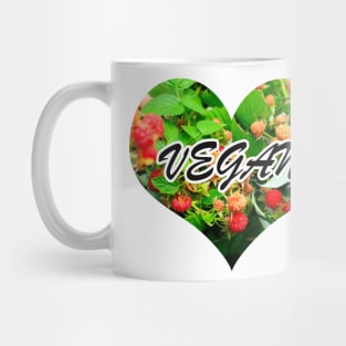 Vegan raspberry heart Mug